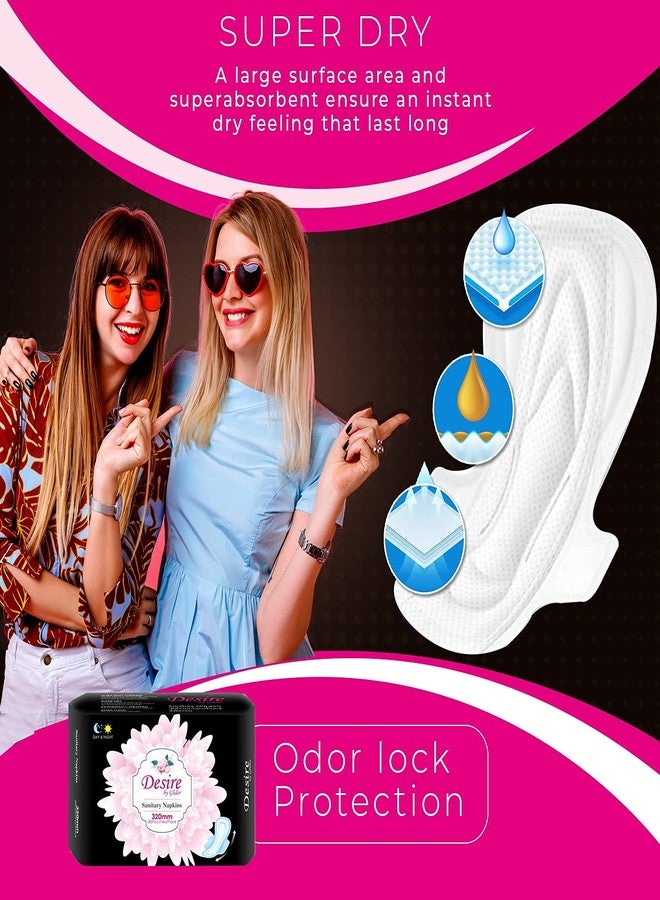 جلايدر فوط صحية نسائية من جلايدر، حماية ليلية فائقة الطول مع أجنحة، مقاس XL+ (عبوة من 3 قطع (90 فوطة)) - Image 2